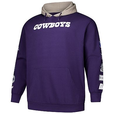 Men's Fanatics Navy Dallas Cowboys Big & Tall Patched Out Pullover Hoodie