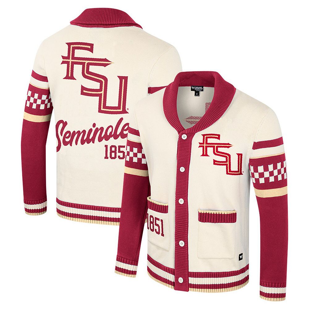 Women's Colosseum Cream Florida State Seminoles Wild Collective Button ...