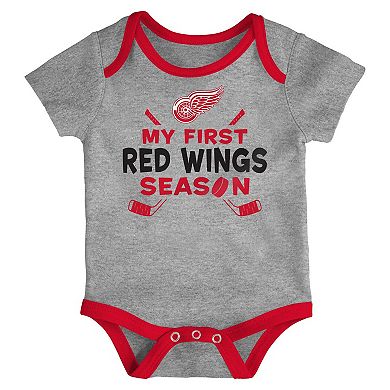 Newborn & Infant Detroit Red Wings Legend Three-Piece Bodysuit Set