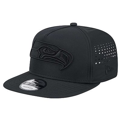 Men s New Era Black Seattle Seahawks Hydro A Frame 9FIFTY Snapback Hat