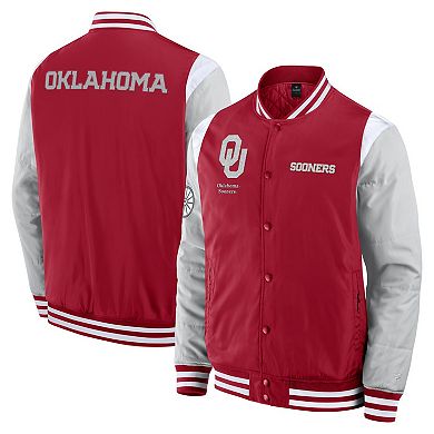 Men's Fanatics Crimson Oklahoma Sooners Elements Elite Full-Snap Jacket