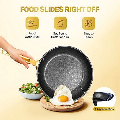 Granitestone Armor Max Gold Hard Anodized Heavy Duty 4-Layer Ultra Release Nonstick 20 pc Cookware Set
