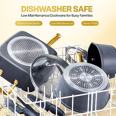 Granitestone Armor Max Gold Hard Anodized Heavy Duty 4-Layer Ultra