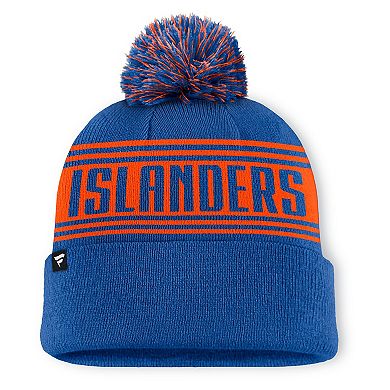 Men's Fanatics Royal New York Islanders Fundamental Cuffed Knit Hat with Pom