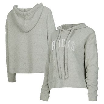 Women's Concepts Sport Gray Milwaukee Bucks Ventura Comfy Pullover Hoodie