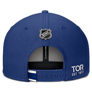 Men's Fanatics Blue Toronto Maple Leafs Authentic Pro Prime Snapback Hat