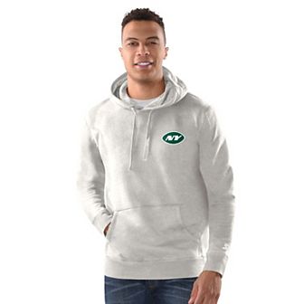 Men's Margaritaville Gray New York Jets Time Flies Garment Dyed Pullover Hoodie
