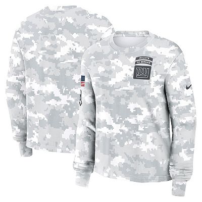 Women's Nike White New York Giants 2024 Salute To Service Long