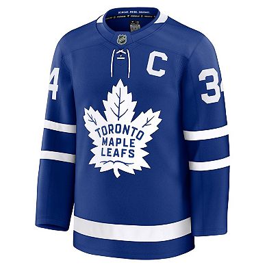 Men's Fanatics Auston Matthews Blue Toronto Maple Leafs Captain Patch Home Premium Jersey