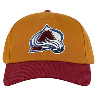 Men's American Needle Tan/Burgundy Colorado Avalanche Burnett Adjustable Hat