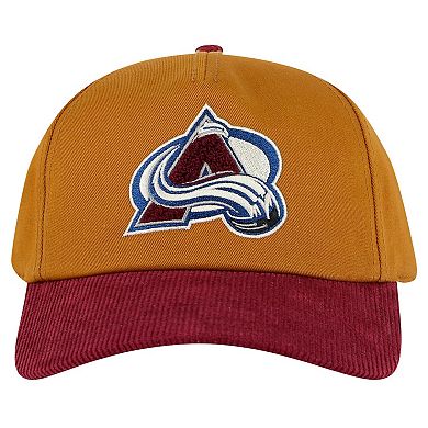 Men's American Needle Tan/Burgundy Colorado Avalanche Burnett Adjustable Hat