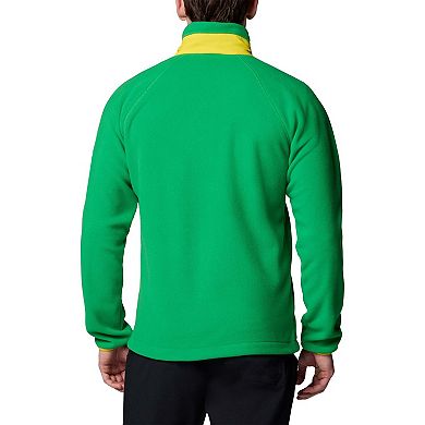 Men's Columbia Green Oregon Ducks Flanker IV Fleece Raglan Full-Zip Jacket