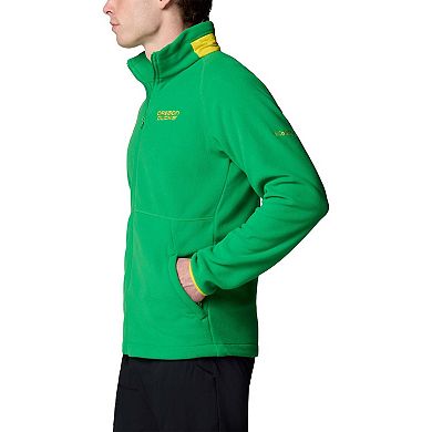 Men's Columbia Green Oregon Ducks Flanker IV Fleece Raglan Full-Zip Jacket