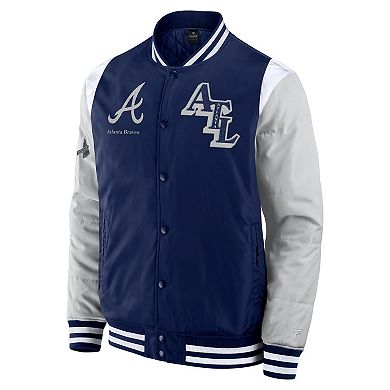 Men's Fanatics Navy Atlanta Braves Elements Elite Full-Snap Jacket