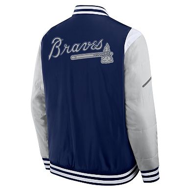 Men's Fanatics Navy Atlanta Braves Elements Elite Full-Snap Jacket