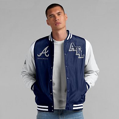 Men's Fanatics Navy Atlanta Braves Elements Elite Full-Snap Jacket