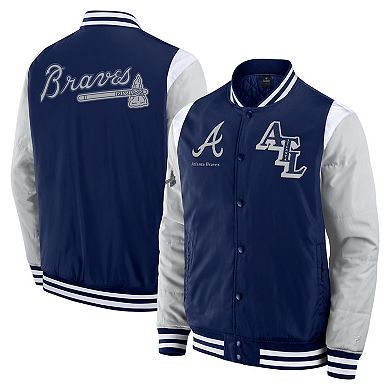 Men's Fanatics Navy Atlanta Braves Elements Elite Full-Snap Jacket