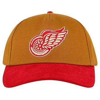 Men's American Needle Tan/Red Detroit Red Wings Burnett Adjustable Hat