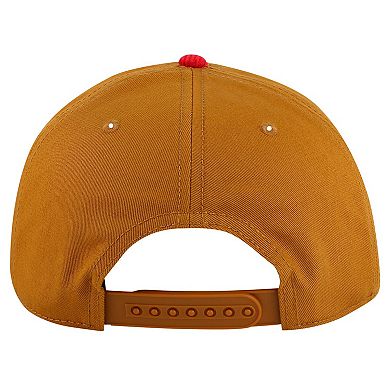 Men's American Needle Tan/Red Detroit Red Wings Burnett Adjustable Hat