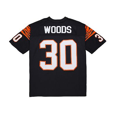 Men's Mitchell & Ness Ickey Woods Black Cincinnati Bengals 1988 Legacy Replica Jersey