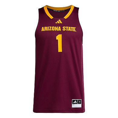 Men's adidas #1 Maroon Arizona State Sun Devils Replica Swingman Jersey