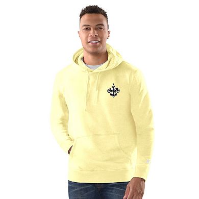 Men's Margaritaville Gold New Orleans Saints Time Flies Garment Dyed Pullover Hoodie