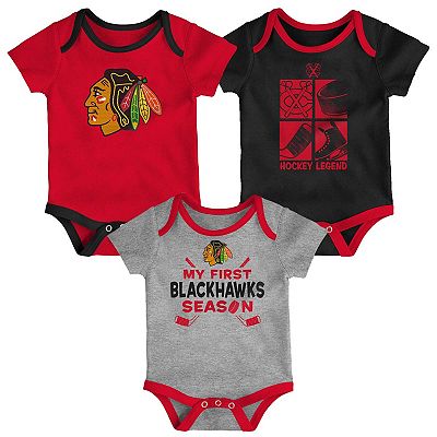 Newborn Infant Chicago Blackhawks Legend Three-Piece Bodysuit Set