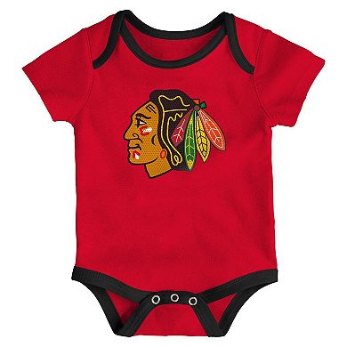 Newborn & Infant Chicago Blackhawks Legend Three-Piece Bodysuit Set