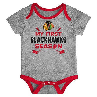 Newborn & Infant Chicago Blackhawks Legend Three-Piece Bodysuit Set