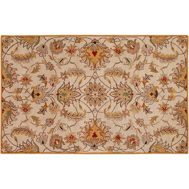 Decor 140 Caesar Floral Rug, Yellow, 4X6 Ft