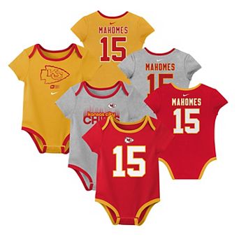 Newborn & Infant Nike Patrick Mahomes Kansas City Chiefs Name & Number 3-Pack Bodysuit Set