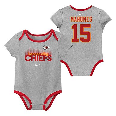 Newborn & Infant Nike Patrick Mahomes Kansas City Chiefs Name & Number 3-Pack Bodysuit Set