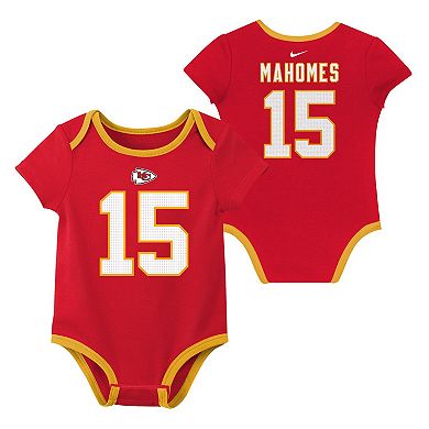 Newborn & Infant Nike Patrick Mahomes Kansas City Chiefs Name & Number 3-Pack Bodysuit Set