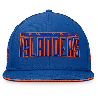 Men's Fanatics Royal New York Islanders Fundamental Gino Stack Text Snapback Hat