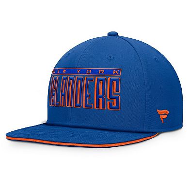 Men's Fanatics Royal New York Islanders Fundamental Gino Stack Text Snapback Hat