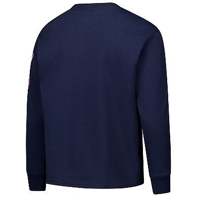 Youth Champion Navy Virginia Cavaliers Distressed Arch Over Logo Long Sleeve T-Shirt