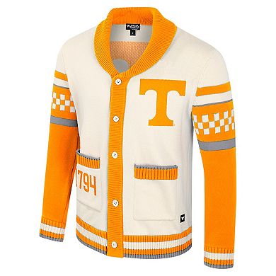 Women's Colosseum Cream Tennessee Volunteers Wild Collective Button-Up Jacquard Sweater