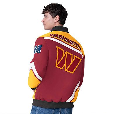 Men's G-III Extreme Burgundy Washington Commanders Maximum Racing Full-Snap Jacket