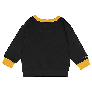 Toddler Mitchell & Ness Pittsburgh Penguins Two-Piece Oversized Block Buster Fleece Sweatshirt & Pants SetSet