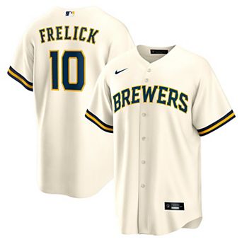 Men's Nike Sal Frelick Cream Milwaukee Brewers Home Replica Player Jersey