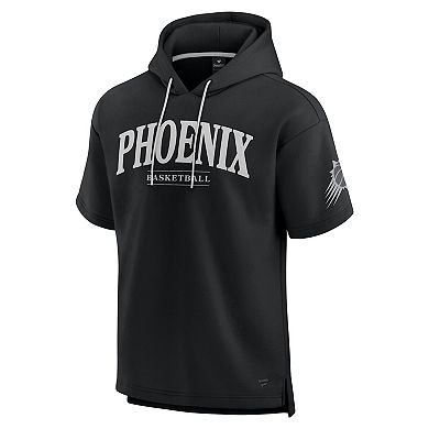 Men's Fanatics Black Phoenix Suns Elements Ready Short Sleeve Pullover Hoodie