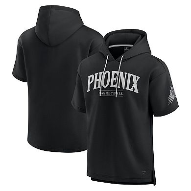 Men's Fanatics Black Phoenix Suns Elements Ready Short Sleeve Pullover Hoodie