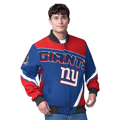 Men's G-III Extreme Royal New York Giants Maximum Racing Full-Snap Jacket