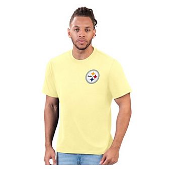 Men's Margaritaville Gold Pittsburgh Steelers Flip Flop T-Shirt