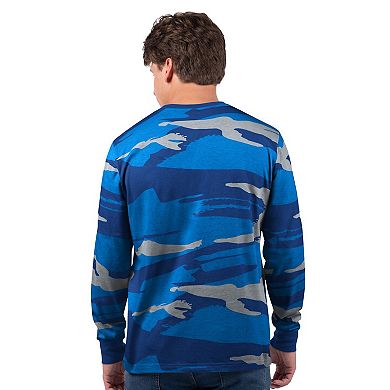 Men's Starter Royal/Gray Seattle Seahawks Thursday Night Gridiron Vintage Logo Long Sleeve T-Shirt