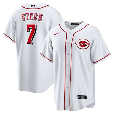 Men's Nike Spencer Steer White Cincinnati Reds Home Replica Jersey