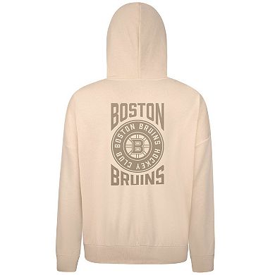 Men's Levelwear Cream Boston Bruins Contact Stamp Pullover Hoodie
