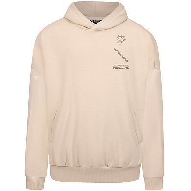 Men's Levelwear Cream Pittsburgh Penguins Contact Stamp Pullover Hoodie