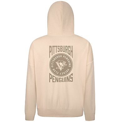 Men's Levelwear Cream Pittsburgh Penguins Contact Stamp Pullover Hoodie
