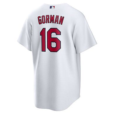 Men's Nike Nolan Gorman White St. Louis Cardinals Home Replica Jersey
